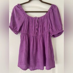 NWOT Made in India Boho Cotton Top Size S